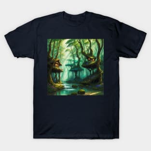 Fantasy Fairy Forest Render - Magic Retreat T-Shirt